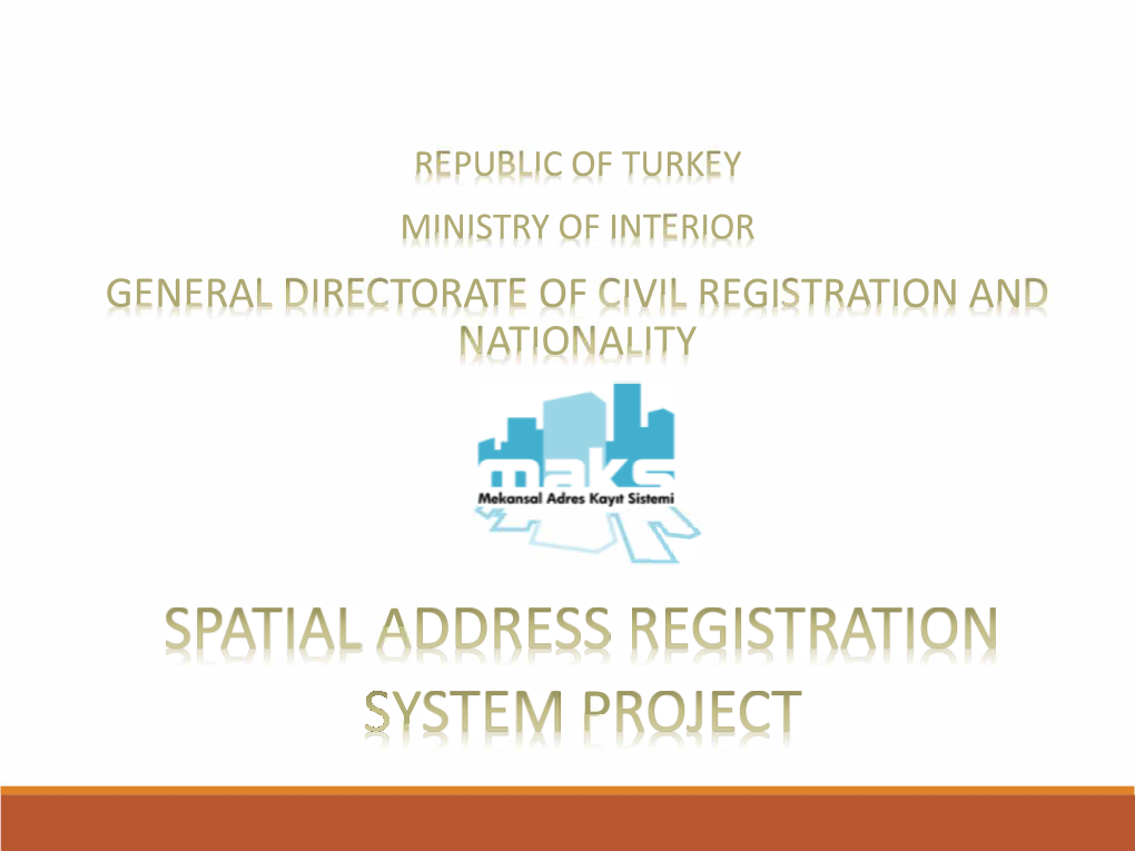 Spatial Address Registration System Project