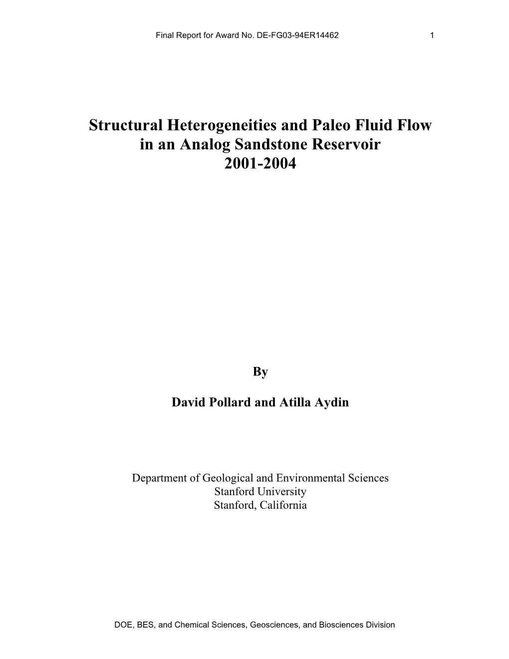 Characterization of Hydraulic Properties Of