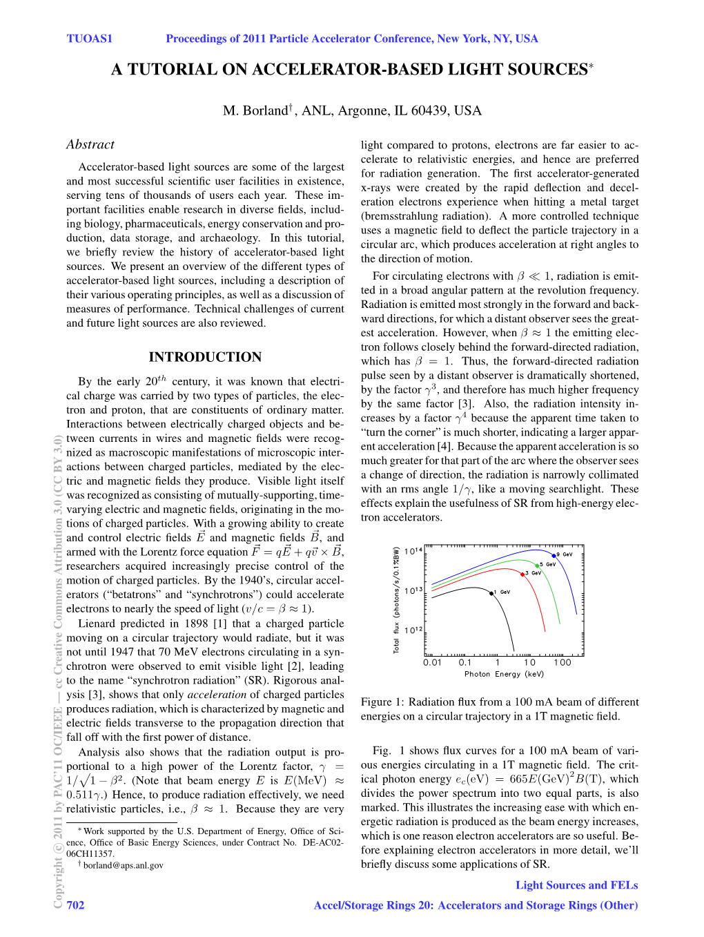 Tutorial on Accelerator-Based Light Sources∗