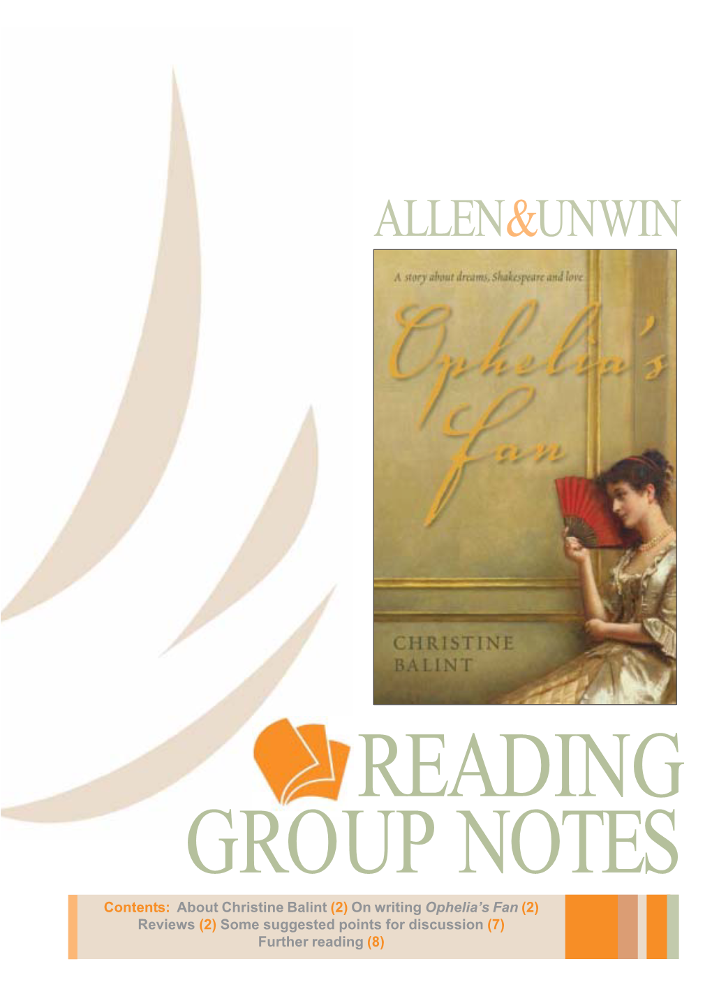 Ophelia's Fan Reading Group Notes