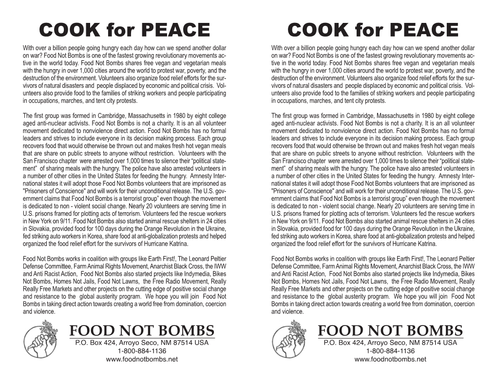 COOK for PEACE COOK for PEACE