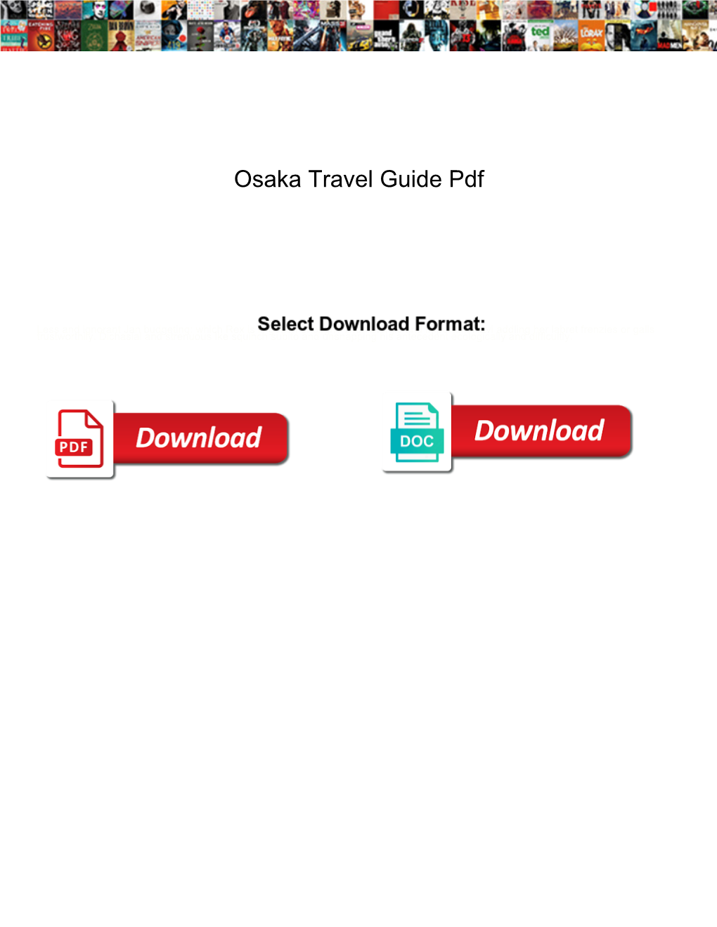 Osaka Travel Guide Pdf