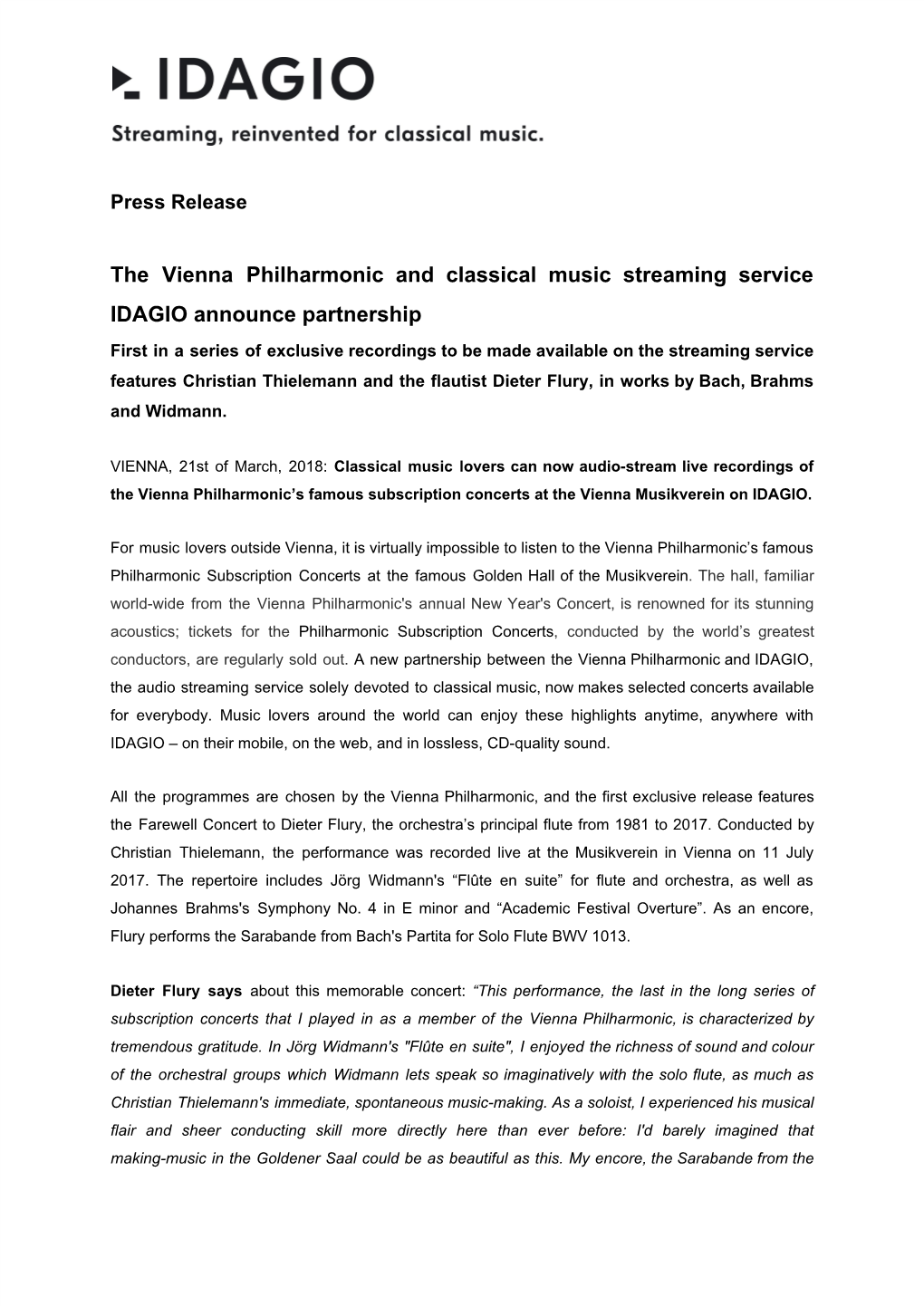 The Vienna Philharmonic and Classical Music Streaming Service