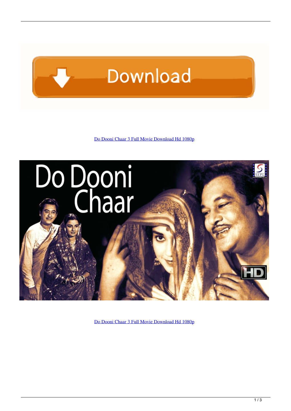 Do Dooni Chaar 3 Full Movie Download Hd 1080P