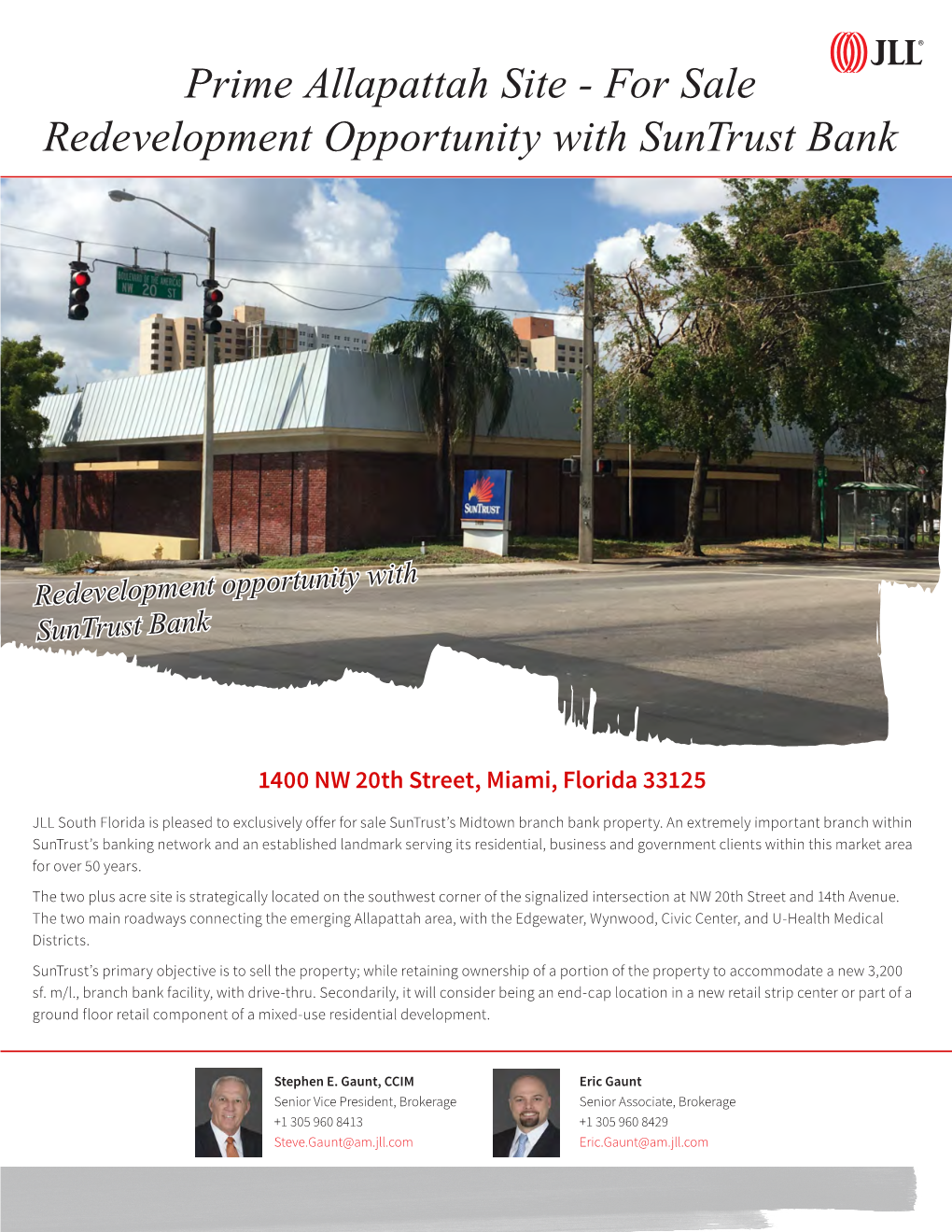 Prime Allapattah Site - for Sale Redevelopment Opportunity with Suntrust Bank