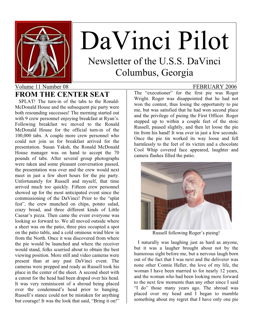 Davinci Pilot Newsletter of the U.S.S