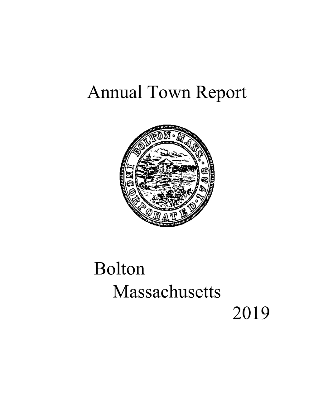 2019 Annual Town Report