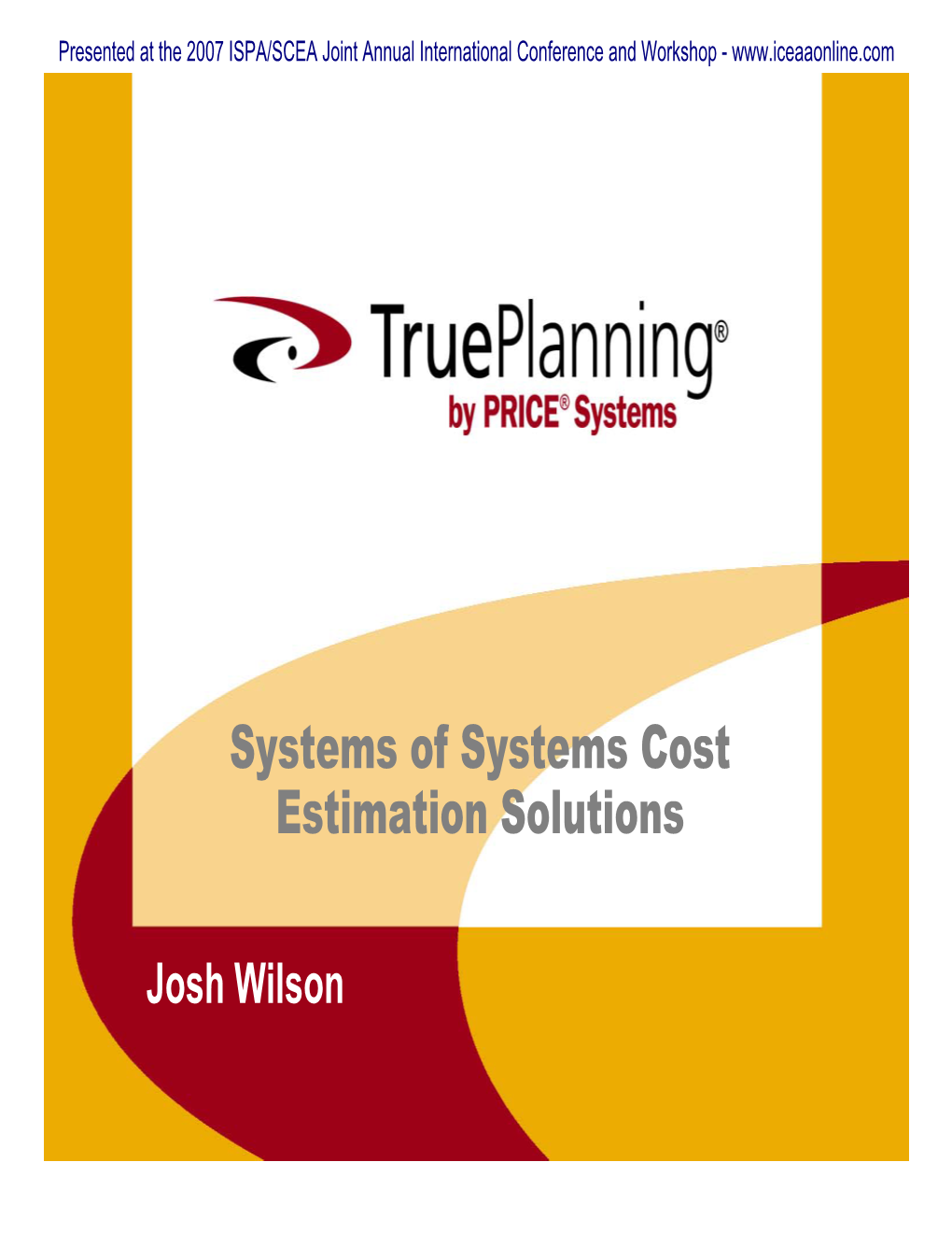 Systems of Systems Cost Estimation Solutions