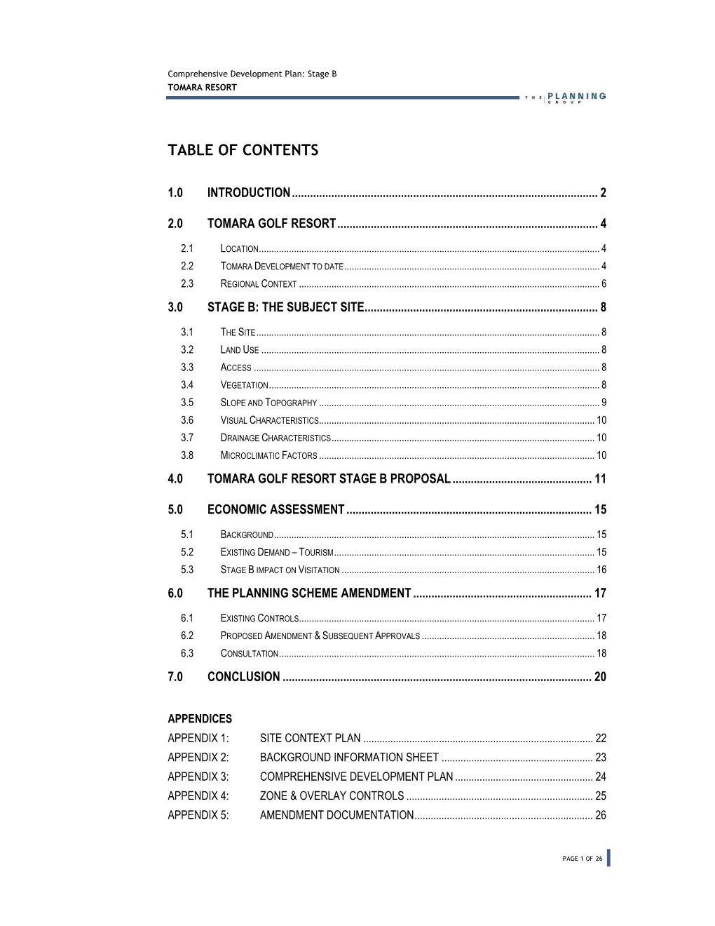 Table of Contents