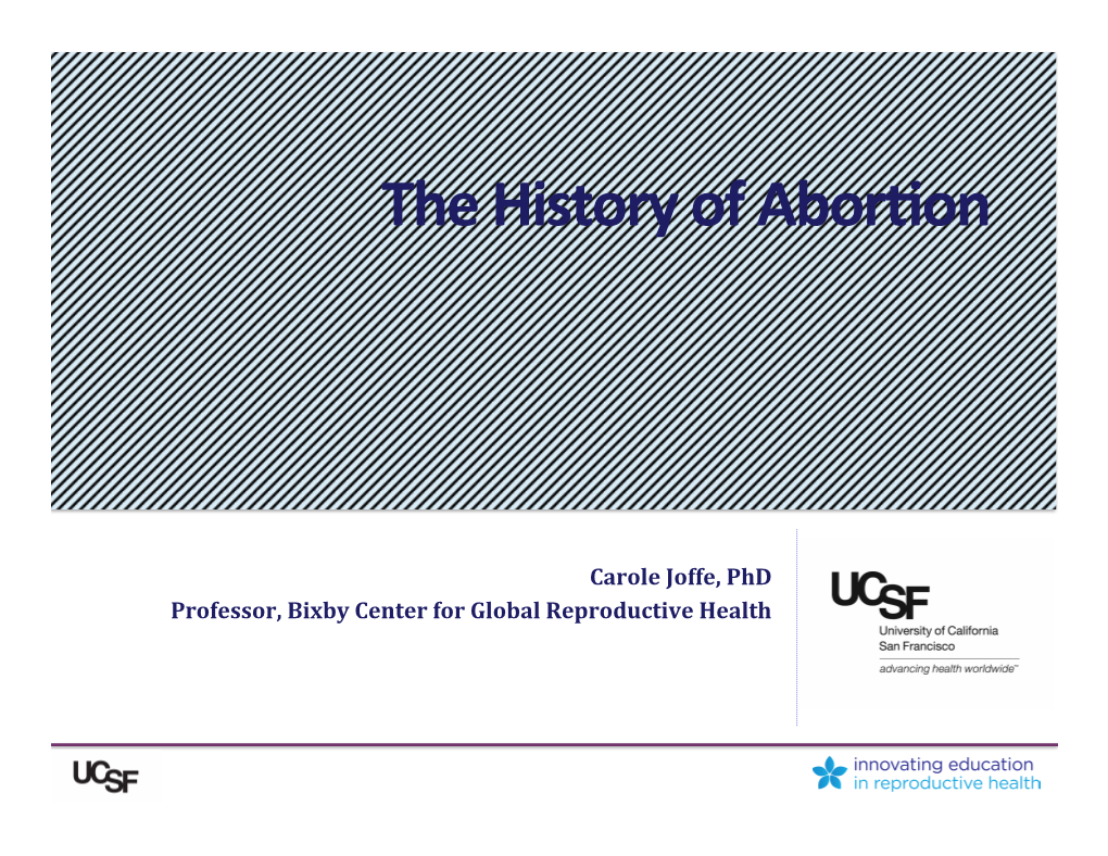 The History of Abortion