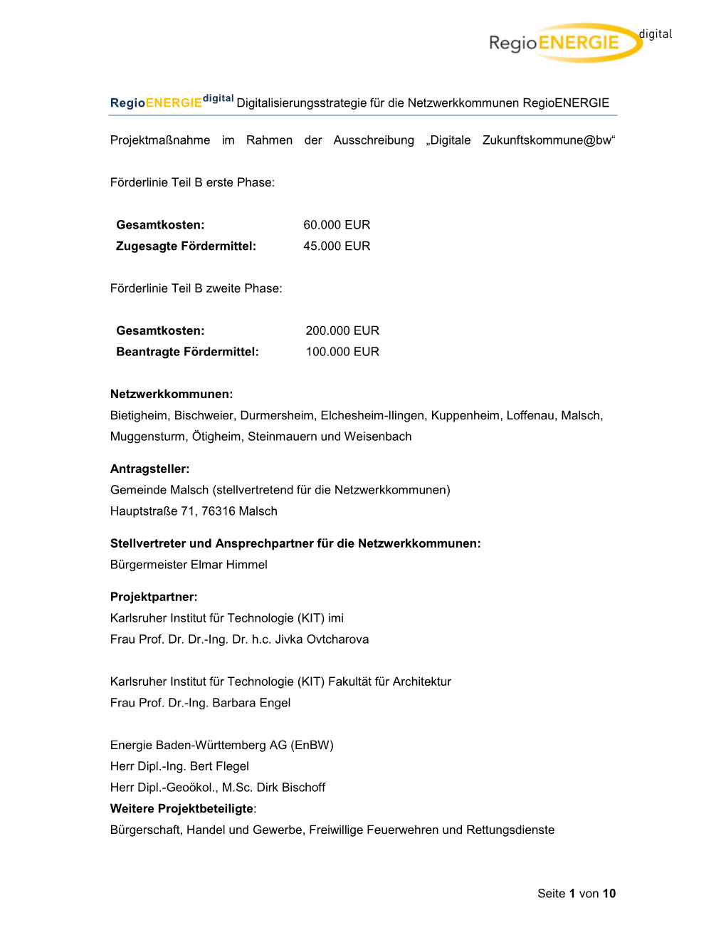 Digitalisierungsstrategie Für Die Netzwerkkommunen Regioenergie