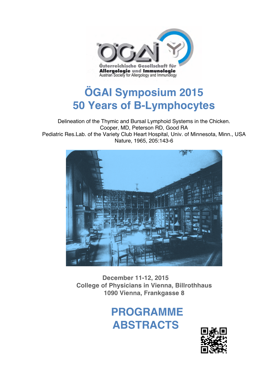 ÖGAI Symposium 2015 50 Years of B-Lymphocytes