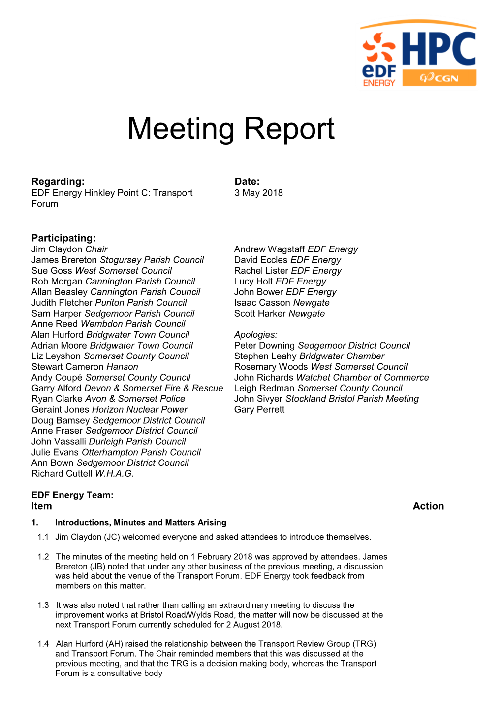 Meeting Report