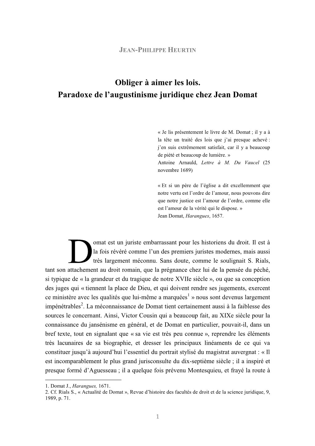 Obliger À Aimer Les Lois. Paradoxe De L'augustinisme Juridique Chez Jean