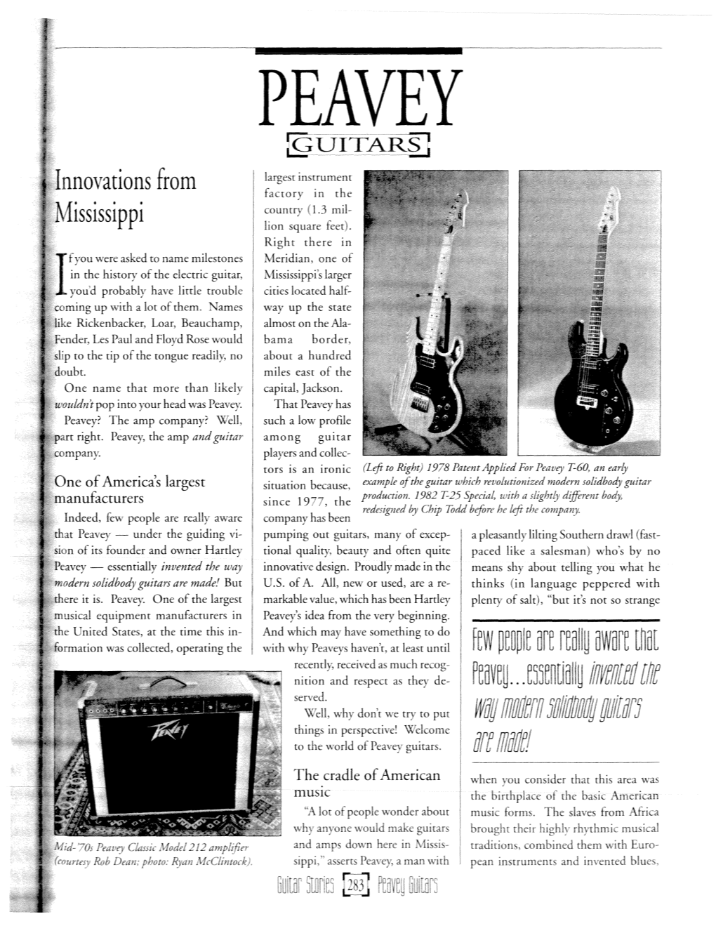PEAVEY Innovations from Mississippi