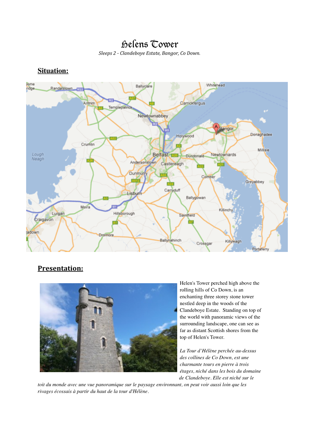 Helens Tower Sleeps 2 - Clandeboye Estate, Bangor, Co Down