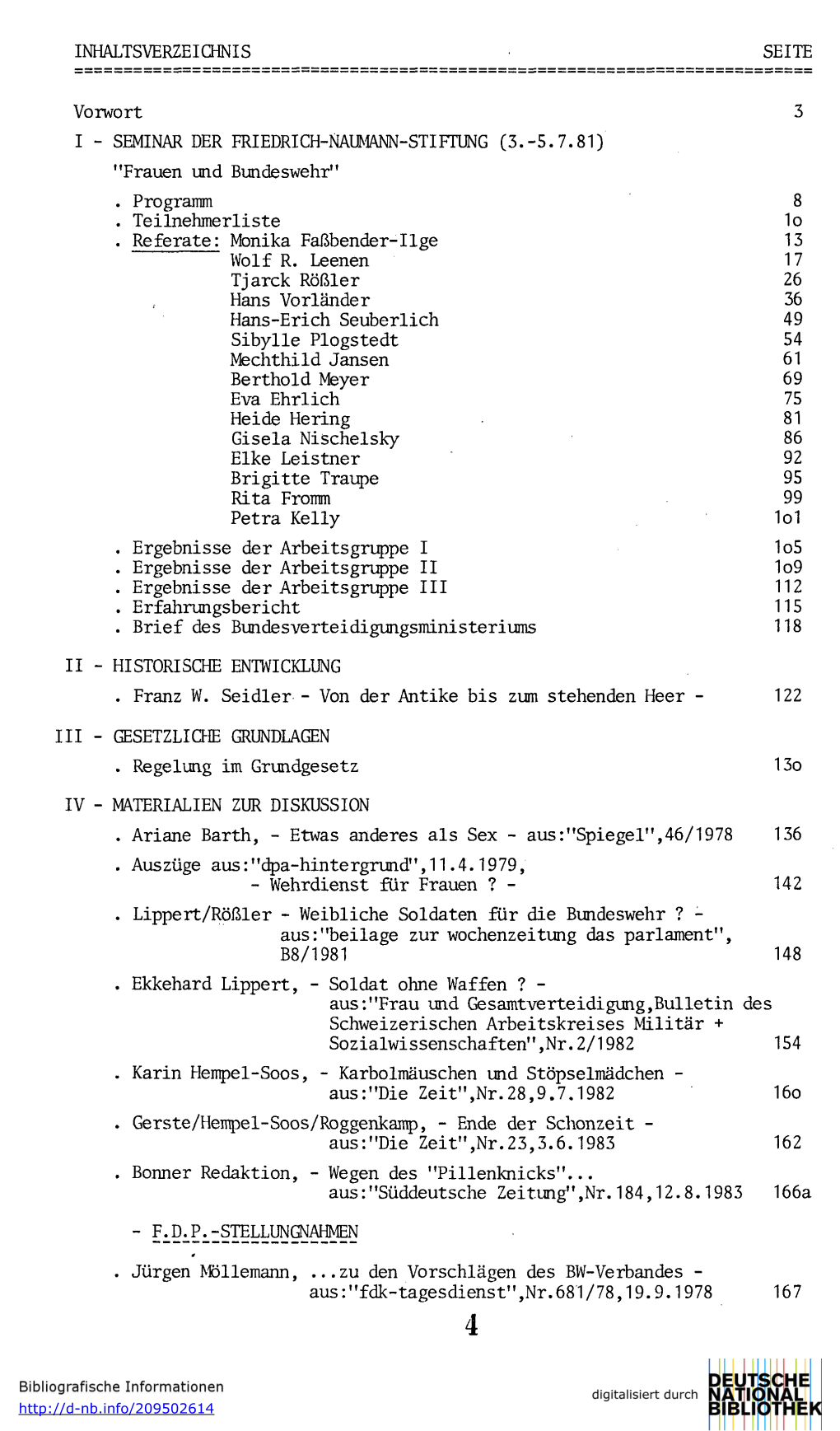 SEMINAR DER FRIEDRICH-NAUMANN-STIFTUNG (3.-5.7.81) 