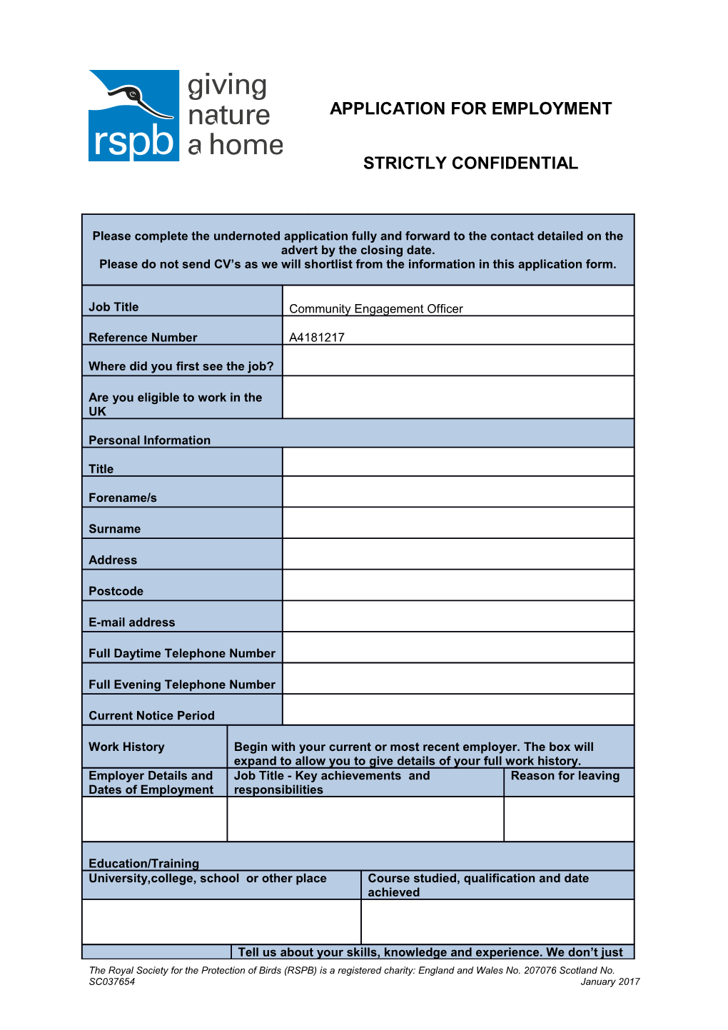 Application for Employment s75