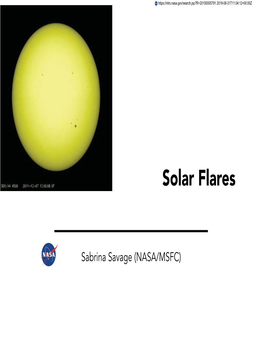 Solar Flares