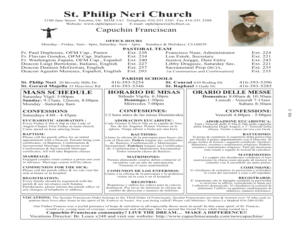 St. Philip Neri Church (PVT) LTD