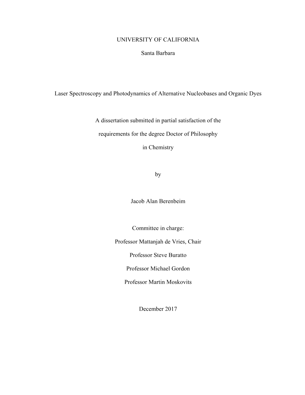 UC Santa Barbara Dissertation Template