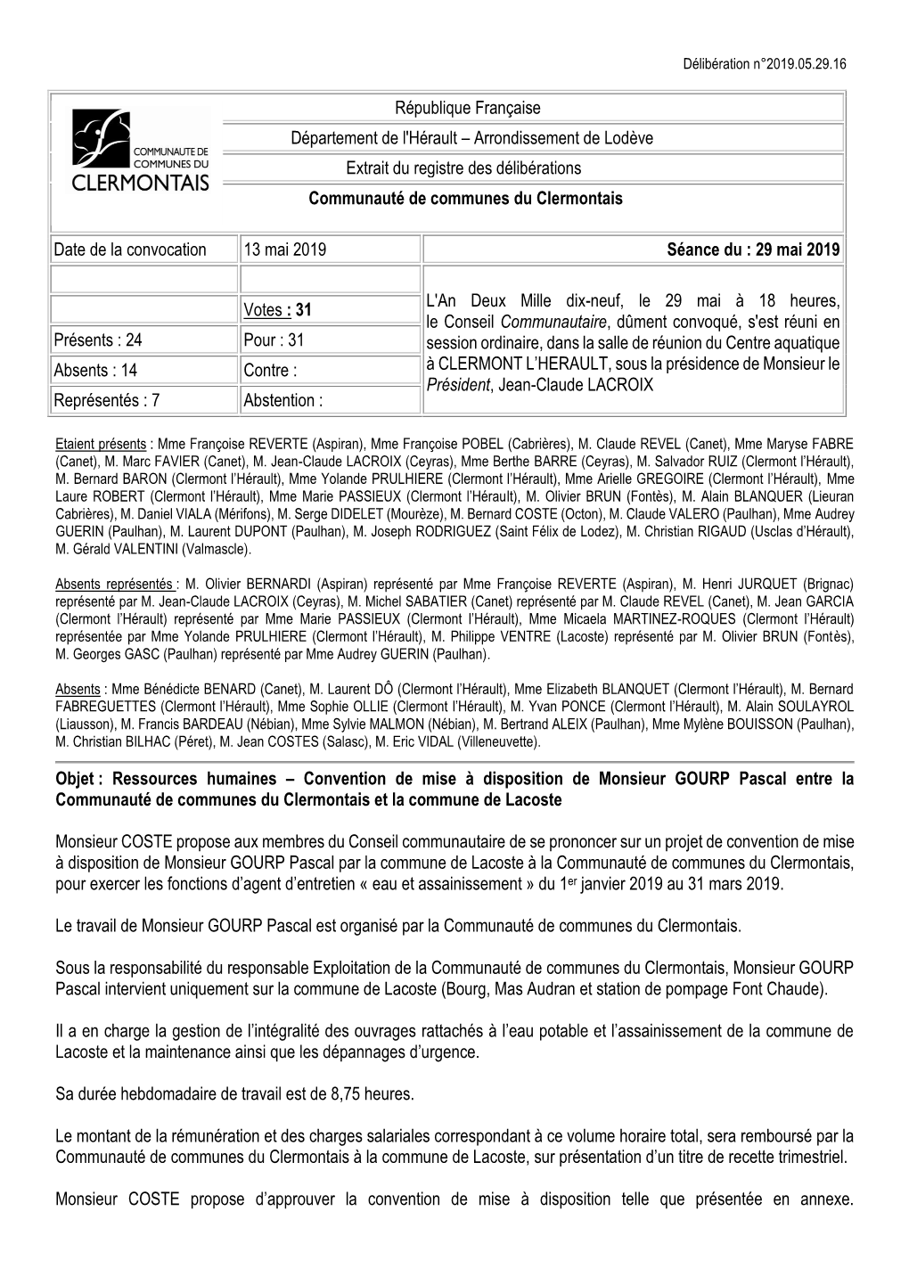 Communaute De Communes Du Clermontais