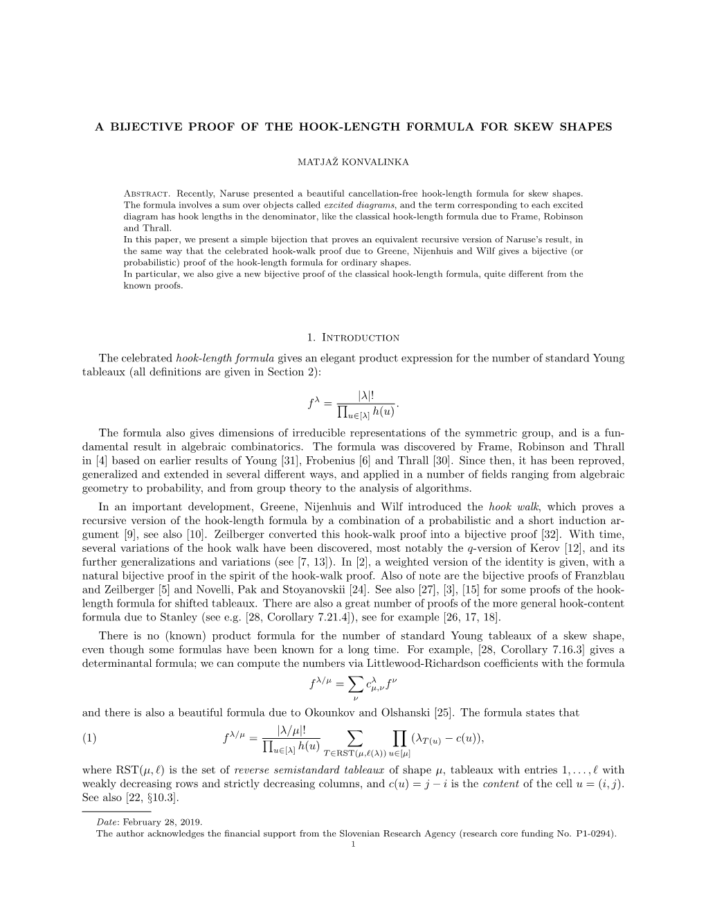 A Bijective Proof of the Hook-Length Formula for Skew Shapes