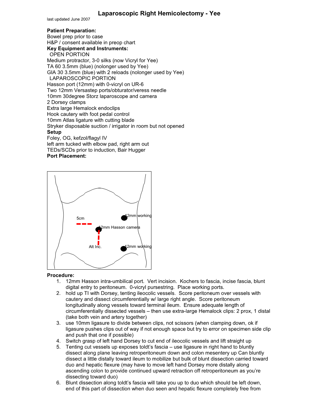 Lap Gastrojejunostomy - Way