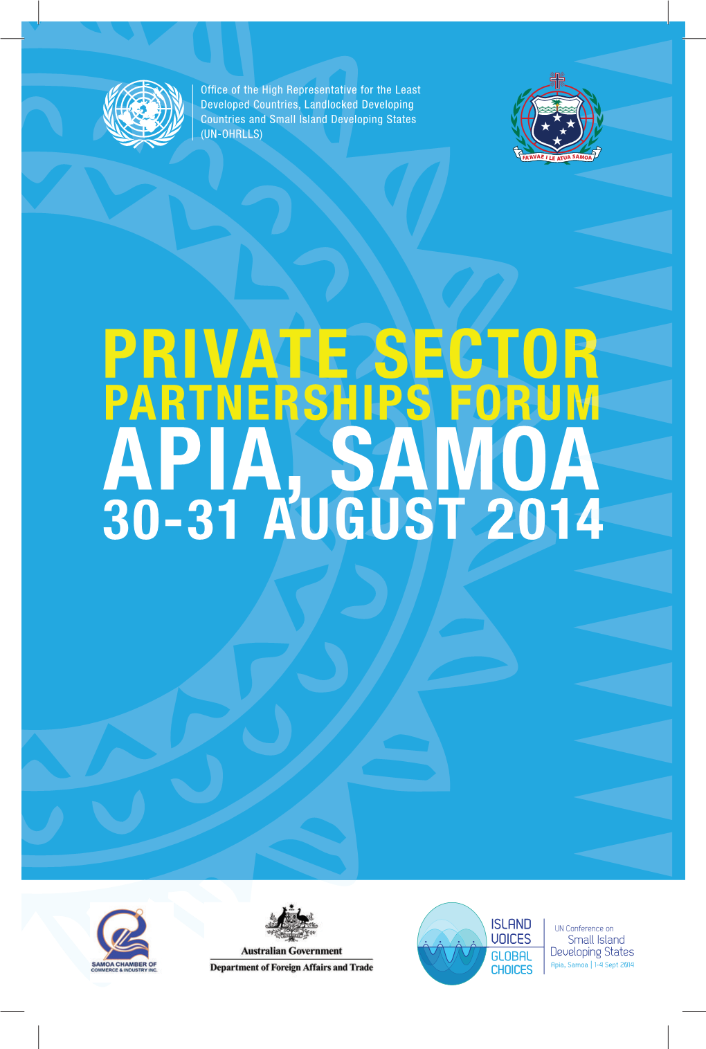 Programme of Private Sector Forum