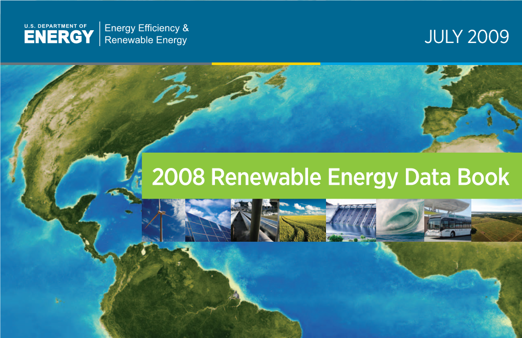 2008 Renewable Energy Data Book, July 2009