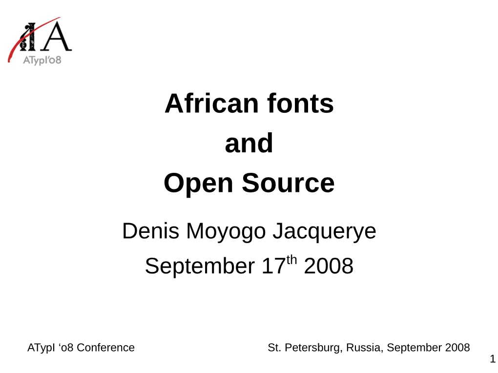 African Fonts and Open Source