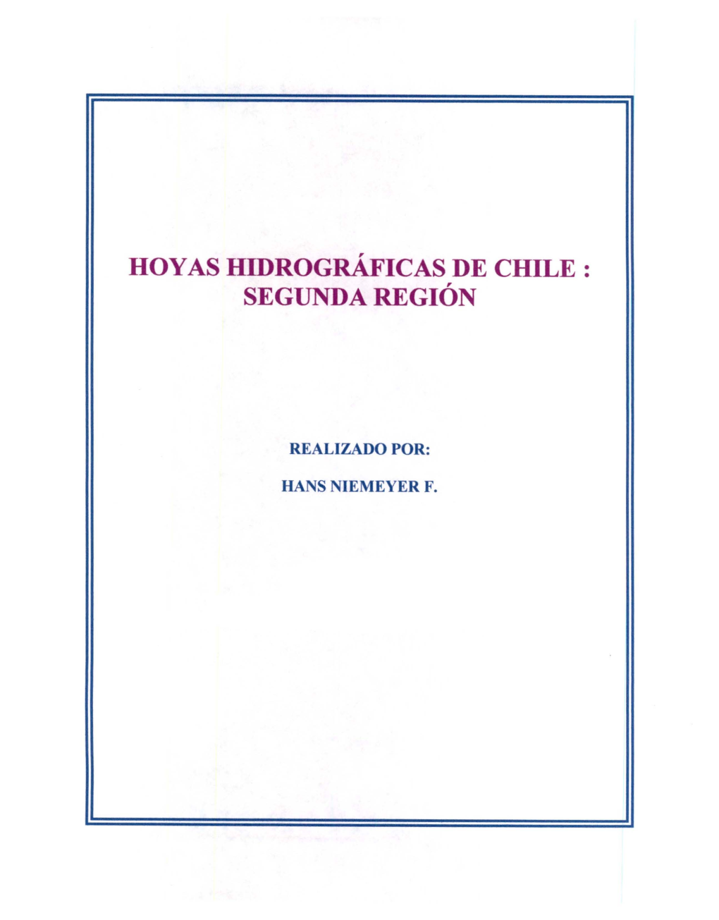 Hoyas Hidrográficas De Chile: Segunda Región