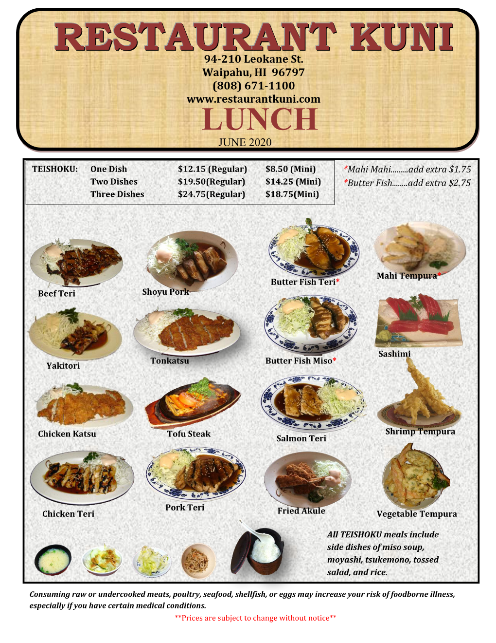 Lunch Menu (Pdf)