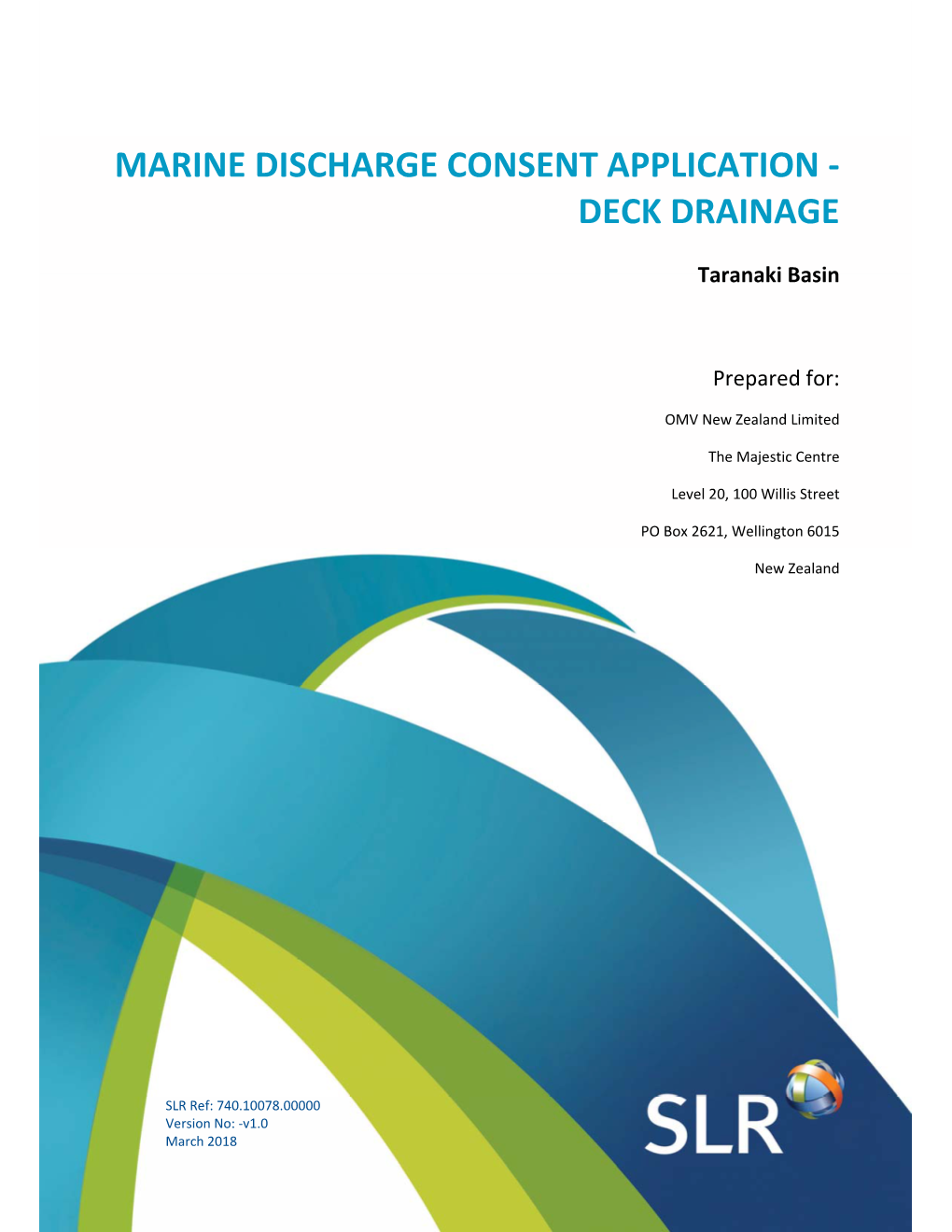 Marine Discharge Consent Application ‐ Deck Drainage