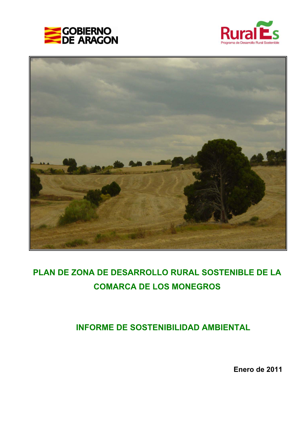 Plan De Zona De Desarrollo Rural Sostenible De La Comarca De Los Monegros