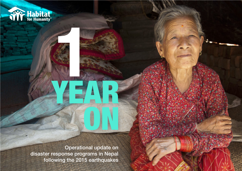 Nepal Earthquake: One Year On