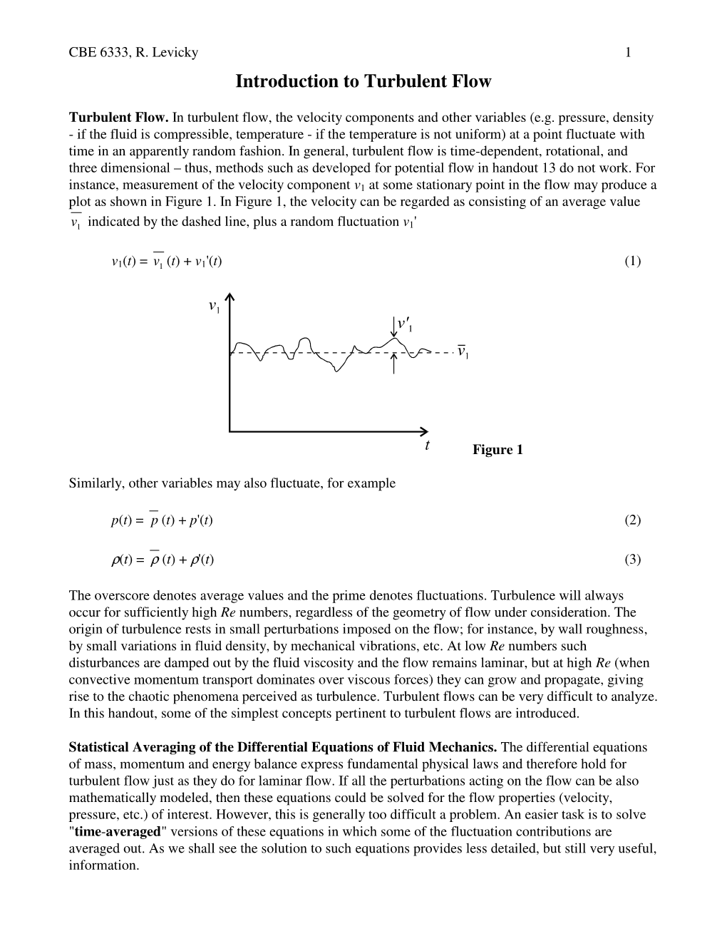 Introduction to Turbulent Flow