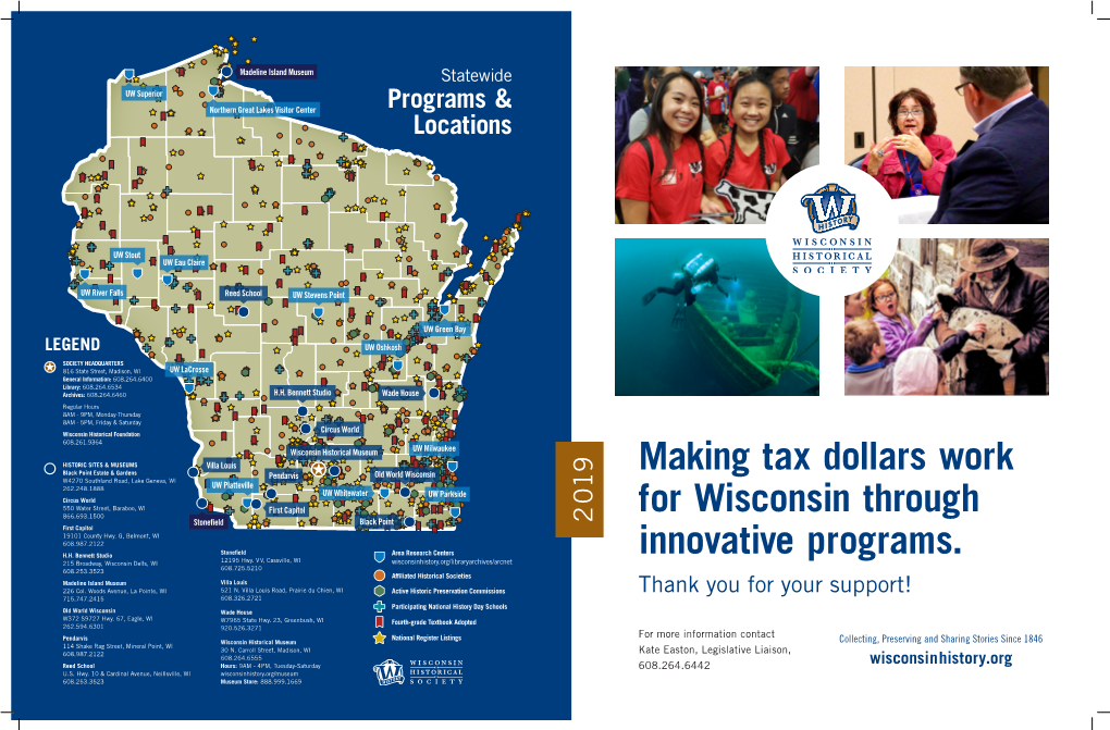 Making Tax Dollars Work for Wisconsin Through Innovative Programs