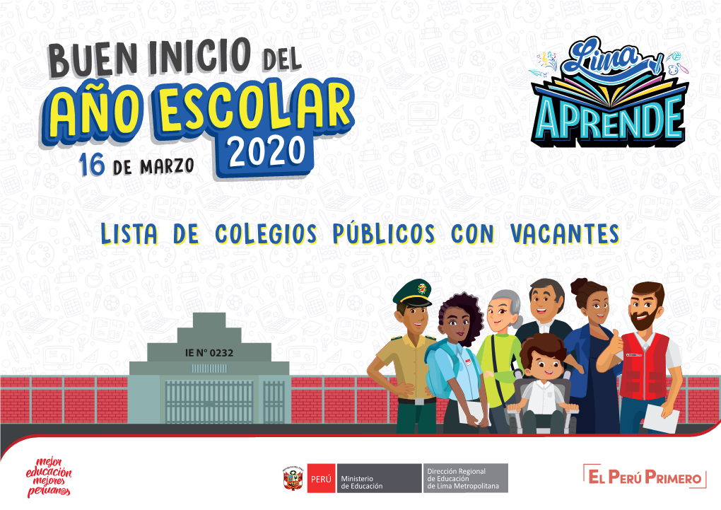 Listado De Colegios Con Vacantes 2020