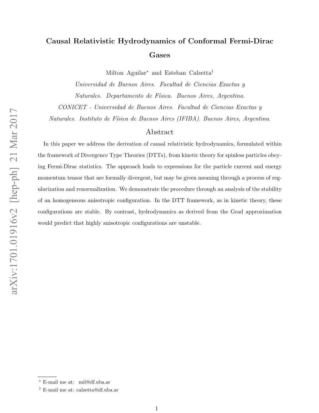 Causal Relativistic Hydrodynamics of Conformal Fermi-Dirac Gases