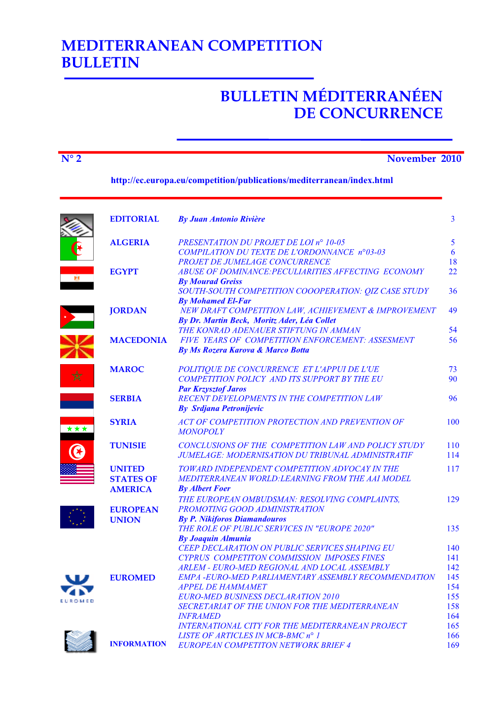 Mediterranean Competition Bulletin