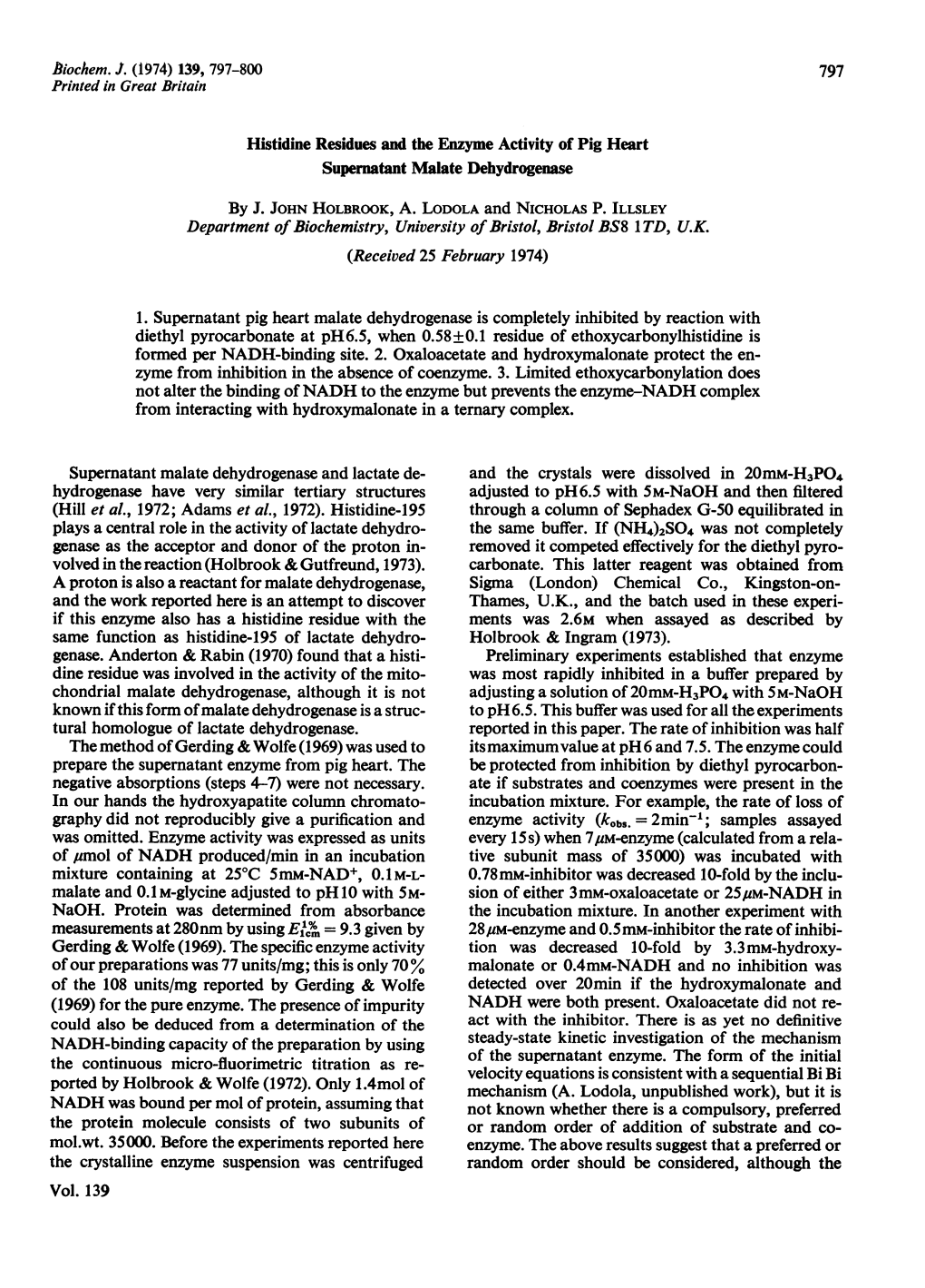 Diethyl Pyrocarbonate at Ph6.5, When 0.58+0.1Residue Of