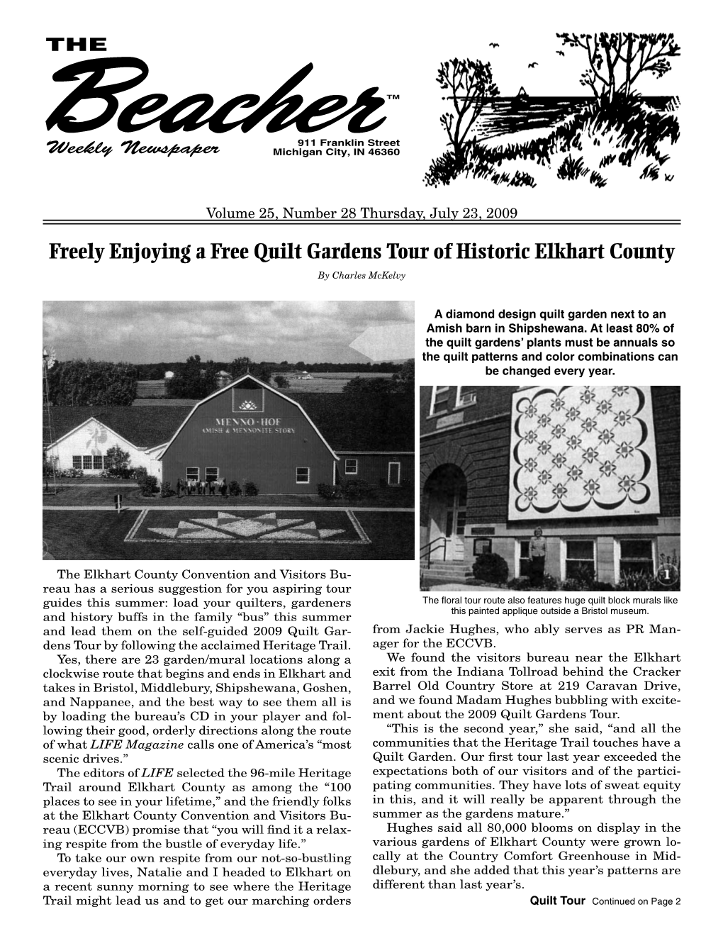 Freely Enjoying a Free Quilt Gardens Tour of Historic Elkhart County by Charles Mckelvy