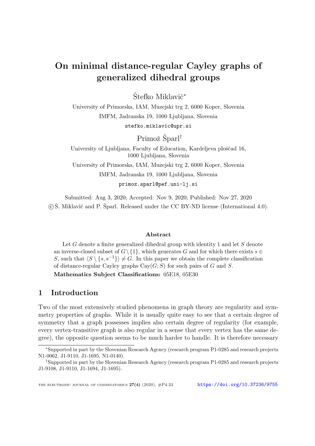 On Minimal Distance-Regular Cayley Graphs of Generalized Dihedral Groups