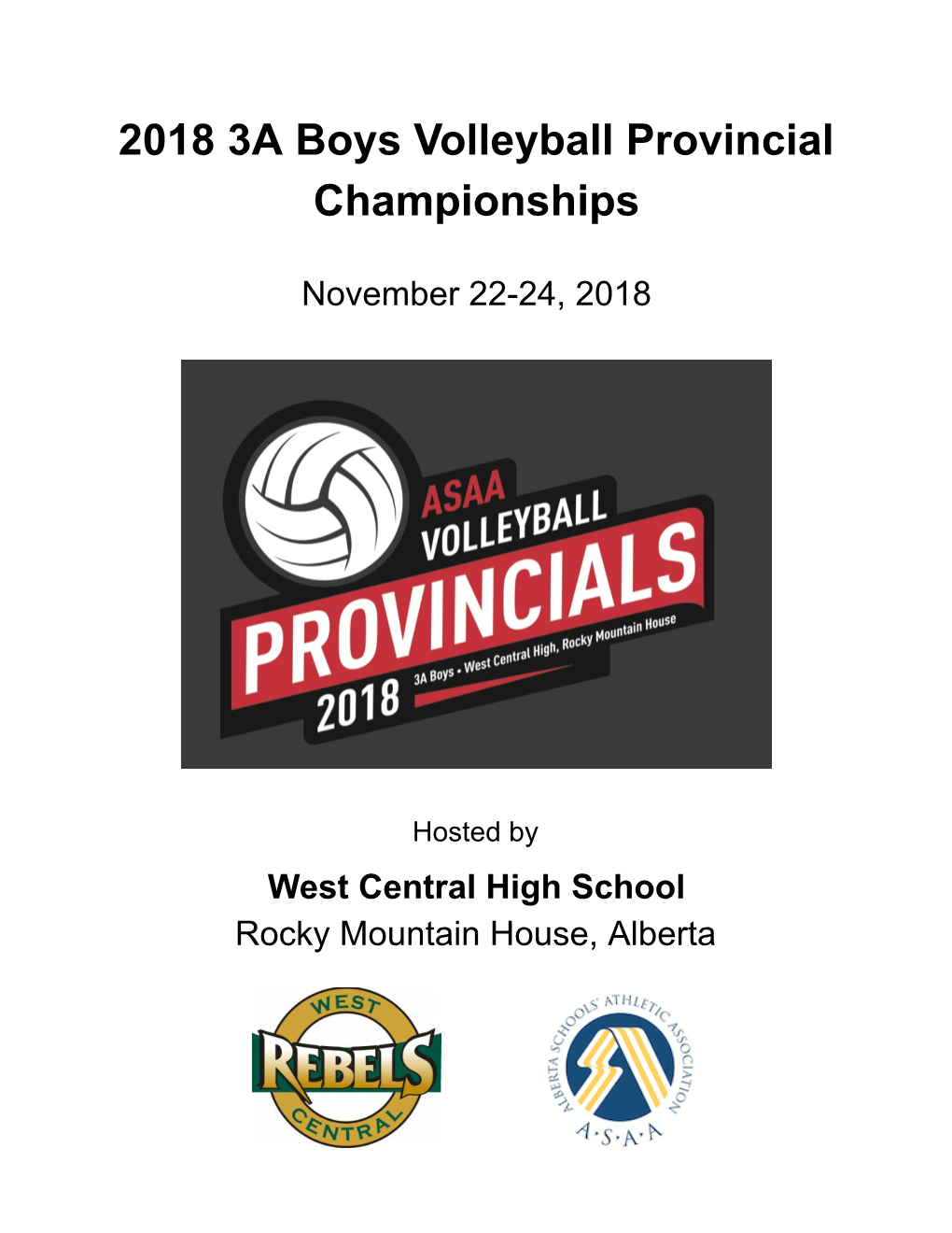 2018 3A Boys Volleyball Provincial Championships