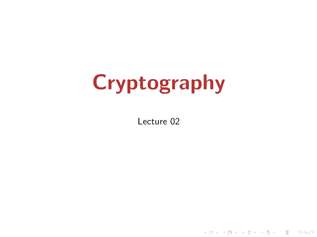 Cryptography