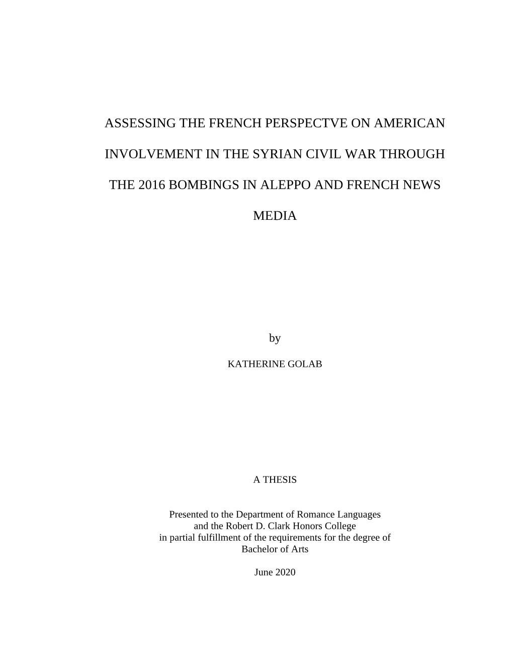 Assessing the French Perspectve on American