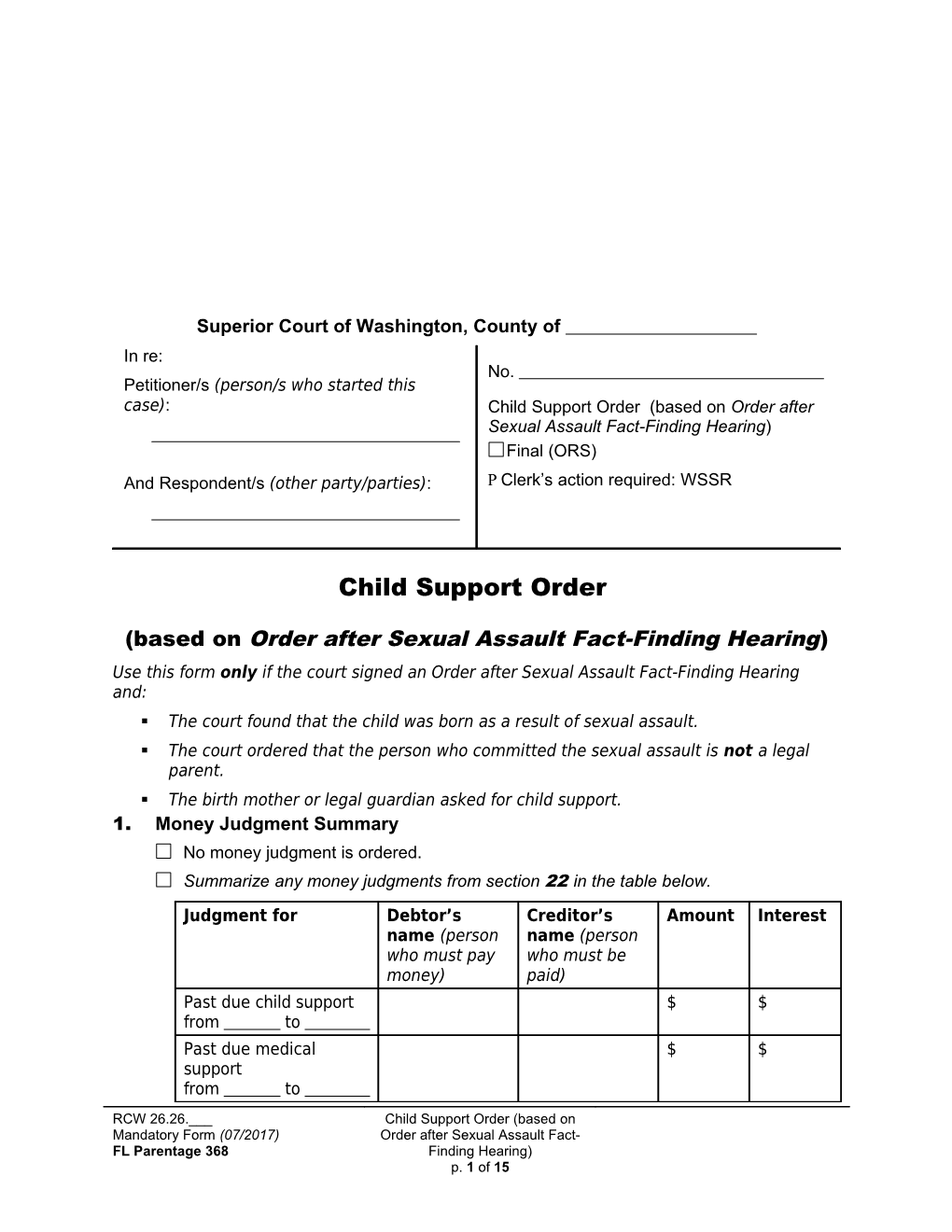 Based on Order After Sexual Assault Fact-Finding Hearing