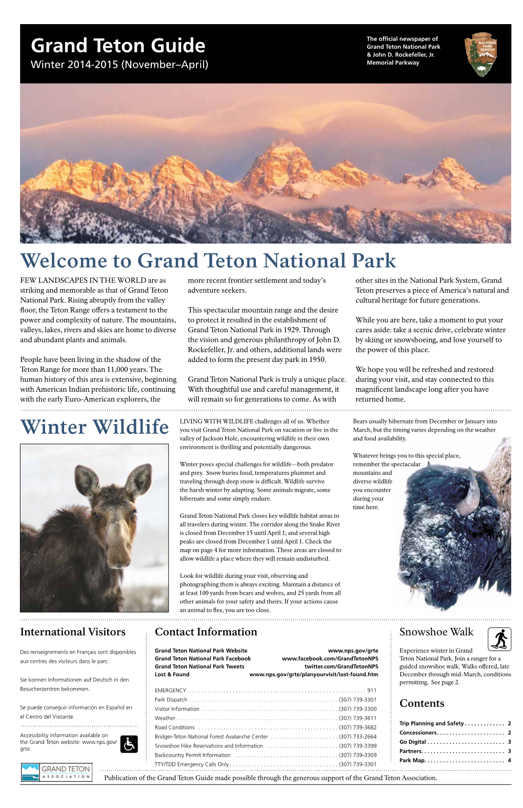 Grand Teton National Park Grand Teton Guide Winter Wildlife