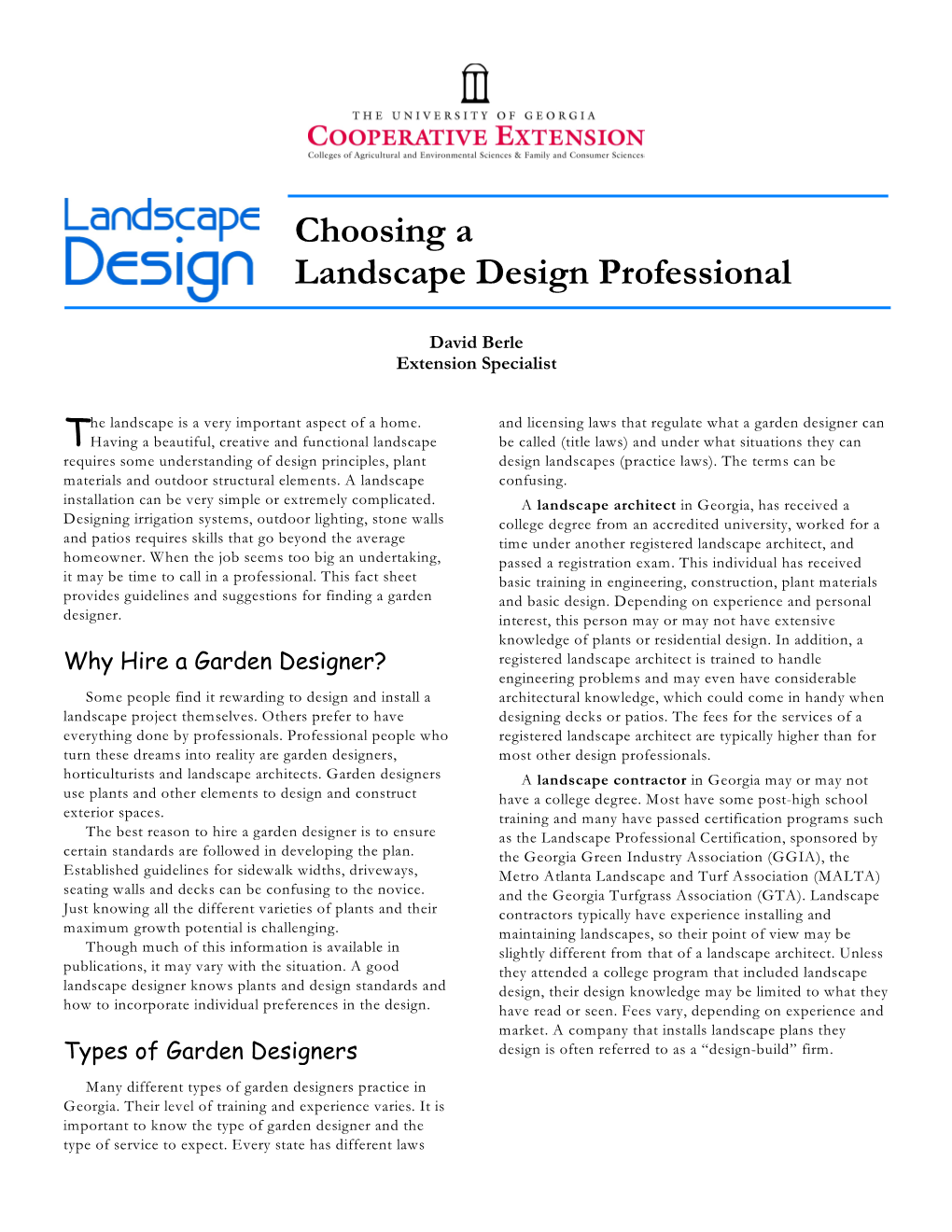 Landscape Design Professional